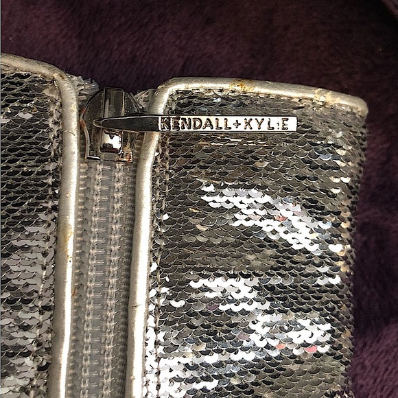 Kendall + Kylie Sequin Silver Booties - Picture 7 of 10